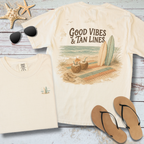 GOOD VIBES & TAN LINES T-SHIRT